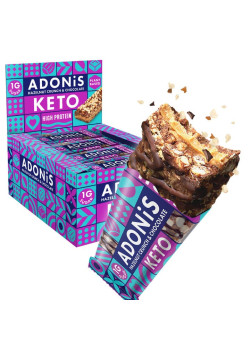 BARRAS CETOGÉNICAS CRUJIENTES CON ALTO CONTENIDO DE PROTEÍNAS Y AVELLANAS 45GR - ADONIS FOODS - 5060474940566