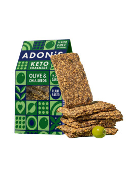 KETO CRACKERS SEMILLAS DE OLIVA Y CHÍA 60GR - ADONIS FOODS - 5060474941273