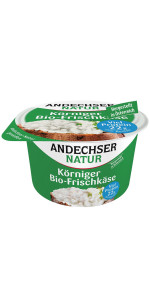 QUESO FRESCO GRANULADO 20% TIPO COTTAGE 200 GR BIO - ANDECHSER NATUR - 4104060027789