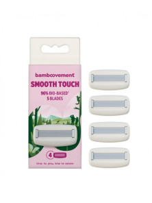 CABEZALES MAQUINILLA DE AFEITAR SMOOTH TOUCH 4 UNIDADES - BAMBOOVEMENT