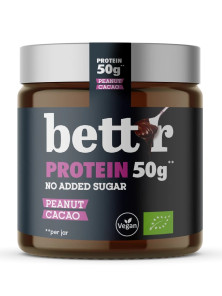 CREMA HIGH PROTEIN CACAHUETE & CACAO SIN AZÚCAR 250G BIO - BETTR