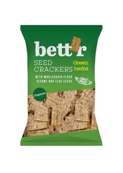 GALLETAS SALADAS INTEGRALES CON SEMILLAS 150GR BIO - BETTR - 3800233684469