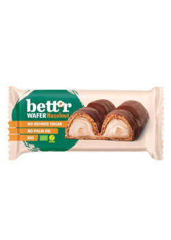 WAFER CON CREMA DE AVELLANA 63% 33G BIO - BETTR - 3800233783063