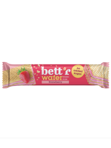 WAFER RELLENO DE CREMA DE FRESA Y ANACARDO SIN AZUCAR AÑADIDO 30G BIO - BETTR - 3800233781861