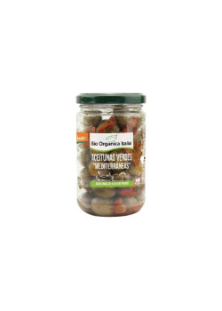 ACEITUNAS VERDES CON ALIÑO MEDITERRÁNEO 180GR BIO - BIO ORGANICA ITALIA