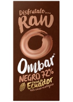 CHOCOLATE CRUDO 72% 70GR BIO - OMBAR - 5060102662112