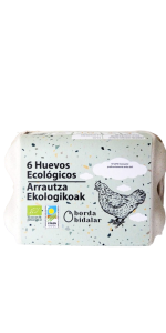 HUEVOS ECOLOGICOS FRESCOS TALLA M-L 1/2 DOCENA - BORDA BIDALAR - 8437022758008