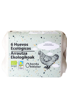 HUEVOS ECOLOGICOS FRESCOS TALLA M-L 1/2 DOCENA - BORDA BIDALAR - 8437022758008