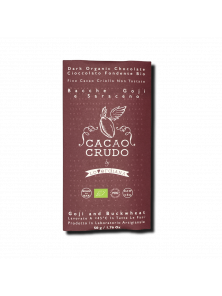 CACAO CRUDO RAW TABLETA DE CHOCOLATE CON GOJI Y SARRACENO 50GR BIO - CACAO CRUDO - 8053251050043