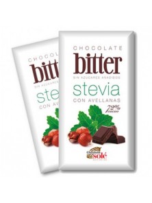 CHOCOLATE NEGRO CON STEVIA 72% Y AVELLANAS 100GR BIO - CHOCOLATE SOLE - 8411066002532