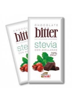 CHOCOLATE NEGRO CON STEVIA 72% Y AVELLANAS 100GR BIO - CHOCOLATE SOLE - 8411066002532