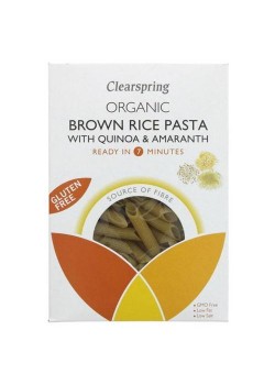 PENNE DE ARROZ INTEGRAL CON AMARANTO Y QUINOA 250GR BIO - CLEARSPRING - 5021554003557