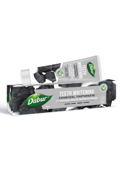 DENTÍFRICO DE CARBÓN BLANQUEADOR DENTAL CON PIMIENTA NEGRA ORGÁNICA Y JENGIBRE 100ML - DABUR - 5022496016971