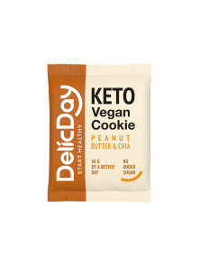 COOKIE KETO MANTEQUILLA DE CACAHUETE & CHÍA 50GR - DELICDAY