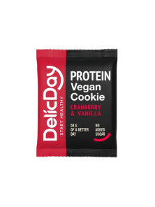 COOKIE PROTEIN ARÁDANOS ROJOS & VAINILLA 50GR - DELICDAY