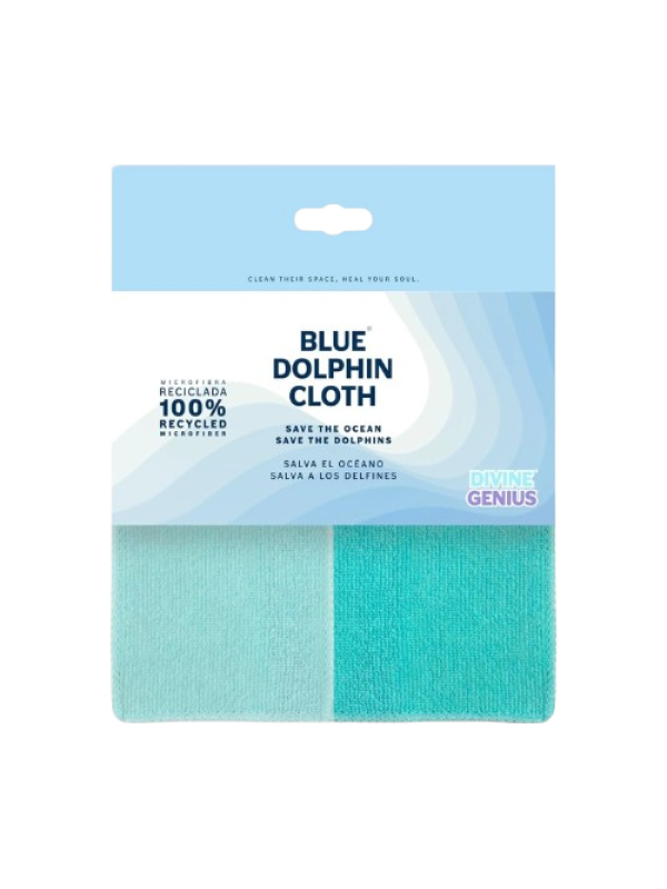BAYETA DE MICROFIBRA 100% RECICLADA 2 UNIDADES BLUE DOLPHIN - DIVINE GENIUS