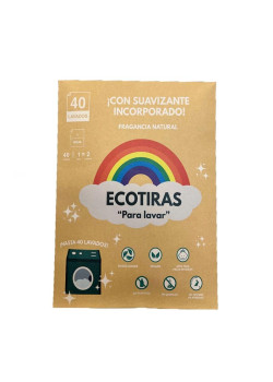 DETERGENTE Y SUAVIZANTE EN TIRAS NATURAL 40 LAVADOS - ECOTIRAS - 8436545720981