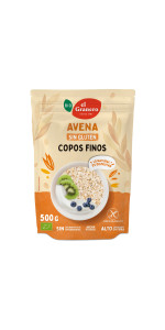 COPOS FINOS DE AVENA INTEGRAL SIN GLUTEN 500GR BIO - EL GRANERO INTEGRAL - 8422584049008