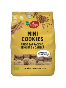 GALLETAS MINI COOKIES JENGIBRE Y CANELA 130GR BIO - EL GRANERO INTEGRAL - 8422584091878
