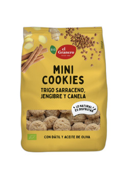 GALLETAS MINI COOKIES JENGIBRE Y CANELA 130GR BIO - EL GRANERO INTEGRAL - 8422584091878
