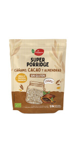 SUPERPORRIDGE SIN GLUTEN CACAO 350GR BIO - EL GRANERO INTEGRAL - 8422584092141