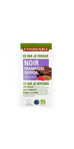 CHOCOLATE NEGRO FRAMBUESA QUINOA 100GR BIO - ETHIQUABLE - 3760278869439
