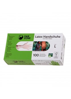 GUANTES DE LÁTEX FSC 'COMERCIO JUSTO' TALLA L 100 UDS - FAIR ZONE - 4260365858630