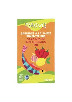 SARDINAS EN SALSA DE CHILI 120GR BIO - FISH4EVER - 5061044190565