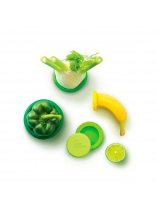JUEGO DE 5 TAPAS AJUSTABLES DE SILICONA FRESH GREENS - FOOD HUGGERS - 653341030047