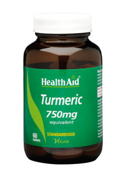 CÚRCUMA (CURCUMA LONGA) 750 MG 60 TABLETAS - HEALTH AID - 5019781025688