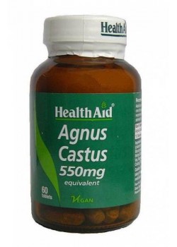 AGNUS CASTUS 550MG 60 COMPRIMIDOS - HEALTH AID - 5019781025220
