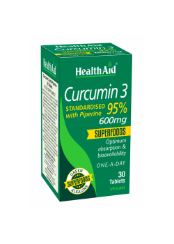CURCUMIN 3 95% 30 COMPRIMIDOS - HEALTH AID - 5019781017195