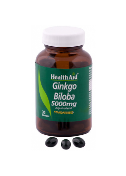 GINKGO BILOBA 5000MG 30 CAPSULAS - HEALTH AID - 5019781017164