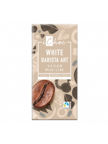 WHITE BARISTA ART CHOCOLATE CON CRUJIENTE DE CAFE EXPRESSO 80GR BIO - ICHOC - 4044889004588