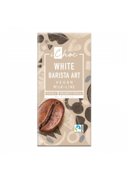 WHITE BARISTA ART CHOCOLATE CON CRUJIENTE DE CAFE EXPRESSO 80GR BIO - ICHOC - 4044889004588