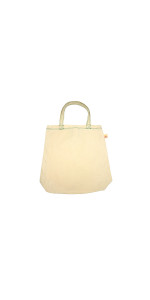 BOLSA PLEGABLE ALGODÓN NATURAL 40X35/ASA 57CM - IDEAS COMERCIO JUSTO