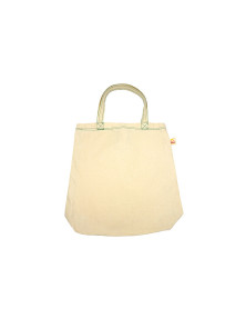 BOLSA PLEGABLE ALGODÓN NATURAL 40X35/ASA 57CM - IDEAS COMERCIO JUSTO