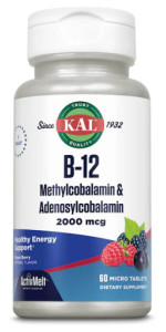 B12 METHYL ADENOSYLCOBALAMIN 2000MCG 60 COMPRIMIDOS - KAL - 021245981961