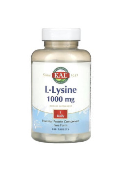 L-LYSINE 1000MG 100 COMPRIMIDOS - KAL - 021245805144