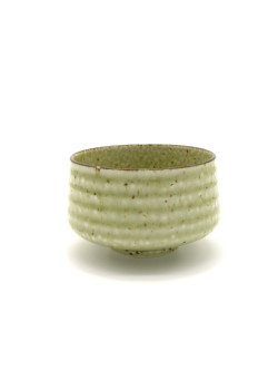 CUENCO DE MATCHA MINO YAKI KEIKO VERDE CLARITO Y BLANCO 12.5 X 7.5 CM - KEIKO - 4031322109917