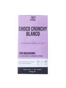 CHOCO CRUNCHY BLANCO CON MACADAMIA 100GR - KETONICO - 745110369677