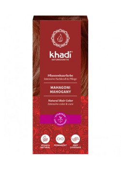 TINTE NATURAL CASTAÑO CAOBA - MAHOGANY 100GR - KHADI - 4260672893188