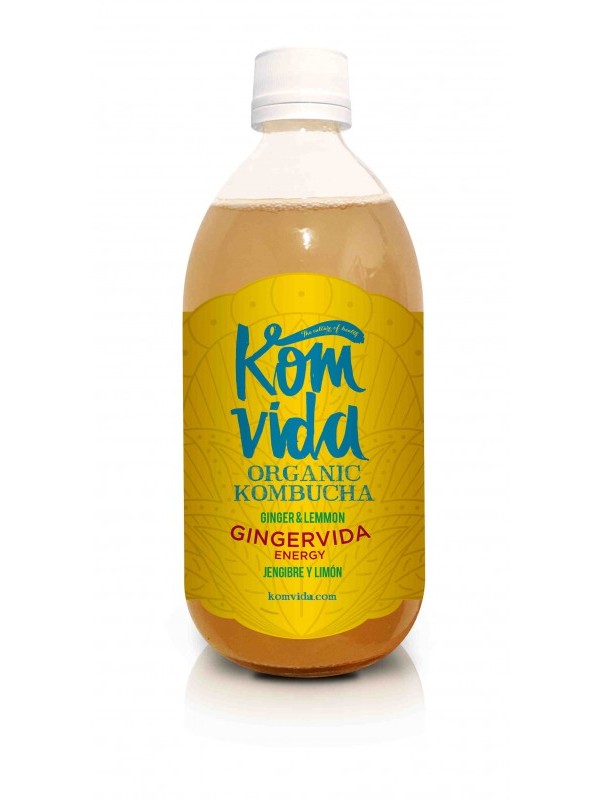 Kombucha Gingervida Probiotic Antioxidant 500ml Komvida 8437017153054