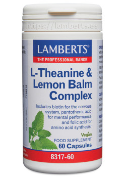 COMPLEJO DE TEANINA Y BALSAMO DE LIMON 60 CAPSULAS - LAMBERTS - 5055148414412