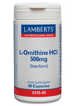 L-ORNITINA HCI 500MG 60 CAPSULAS - LAMBERTS - 5055148403195