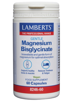 MAGNESIO BISGLICINATO 60 CAPSULAS - LAMBERTS - 5055148415457