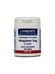 MANGANESO CITRATO 4MG 100 TABLETAS - LAMBERTS - 5055148412821