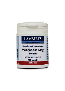 MANGANESO CITRATO 4MG 100 TABLETAS - LAMBERTS - 5055148412821