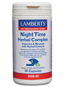 NIGHT TIME HERBAL COMPLEX 60 CAPSULAS - LAMBERTS - 5055148414948