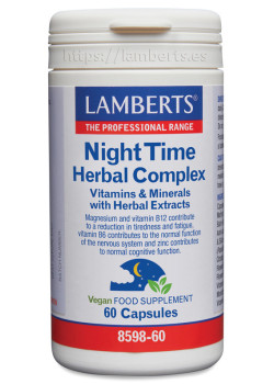 NIGHT TIME HERBAL COMPLEX 60 CAPSULAS - LAMBERTS - 5055148414948